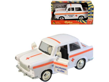 Auto retro záchranná služba na setrvačník na baterie Světlo Zvuk plast