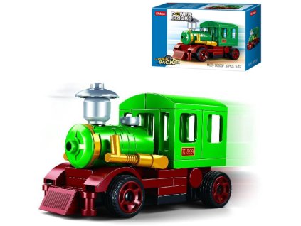 SLUBAN Power Bricks Mašinka zpětný chod 57 dílků STAVEBNICE