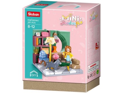 SLUBAN Mini Handcraft Obývák 219 dílků + 1 figurka STAVEBNICE