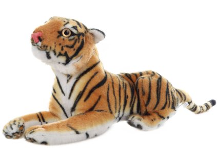 PLYŠ Tygr hnědý ležící 29cm *PLYŠOVÉ HRAČKY*