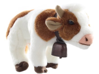 PLYŠ Kráva 25cm se zvoncem *PLYŠOVÉ HRAČKY*