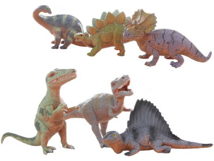 Zvířata dinosauři 17-20cm pravěký ještěr plastové figurky 6 druhů