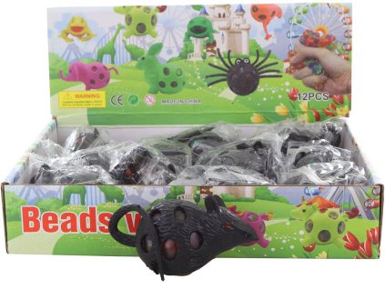 Míček bublinový myš antistresová mačkací strečová 9cm