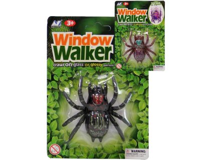 Pavouk na okno lezoucí dětská žertovinka 2 barvy plast