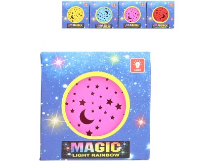 Pružina magická duhová svítící noční obloha na baterie Světlo 4 barvy