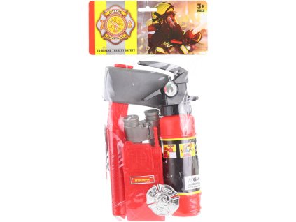 Hasičský dětský set hasicí přístroj na vodu s vysílačkou a doplňky 7ks