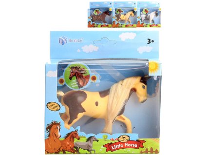 Koník plastový česací dlouhá hříva v krabičce 3 druhy