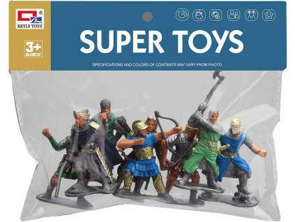 Římští válečníci bojovníci se zbraněmi plastové akční figurky 9cm set 8ks v sáčku
