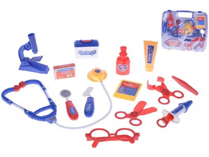 Set doktorský dětské lékařské potřeby v kufříku 14ks plast