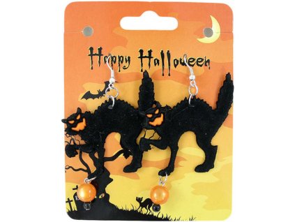 KARNEVAL Náušnice 1 pár kočky čarodějnické KARNEVALOVÝ DOPLNĚK