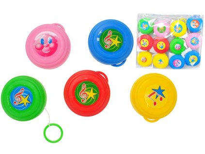 Jo jo (jo-jo) s obrázkem plastové 5,5cm 5 barev