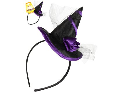 KARNEVAL Čelenka klobouček s květinou *KARNEVALOVÝ DOPLNĚK*