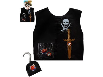 KARNEVAL Pirátská vesta dětká set s doplňky *KOSTÝM*