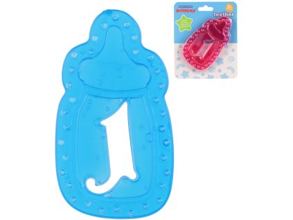 Kousátko baby chladící silikonové kojenecká lahvička pro miminko 2 barvy