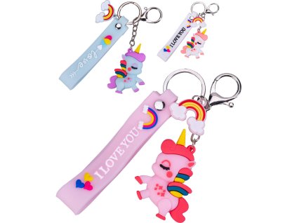 Klíčenka jednorožec holčičí přívěsek na klíče 3 barvy