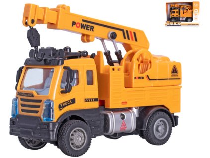 Auto pracovní stavební jeřáb zpětný chod žlutý plast