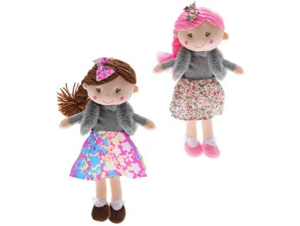 Panenka Aninka baby soft textilní hadrová látková na baterie CZ Zvuk 2 druhy