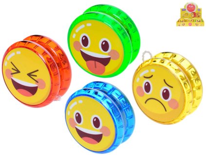 Hra Jojo (jo-jo) smajlík emotikon 6cm na baterie Světlo 4 druhy