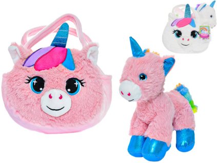 PLYŠ Jednorožec unicorn v kabelce 2 barvy *PLYŠOVÉ HRAČKY*