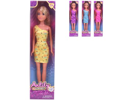 Panenka fashion Anlily 30cm letní módní šaty 4 barvy v krabici