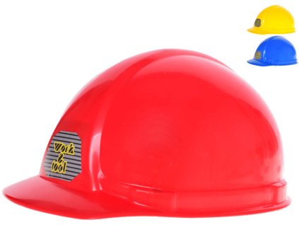 Přilba stavební dětská helma plastová na hlavu 3 barvy