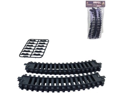 Koleje náhradní Zatáčka (oblouk) 6ks + Spojky 12ks doplněk k vláčkodráze