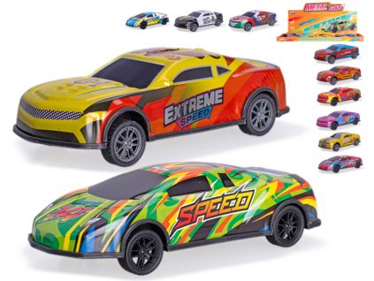 Auto závodní kovové zpětný chod různé druhy na baterie Světlo Zvuk