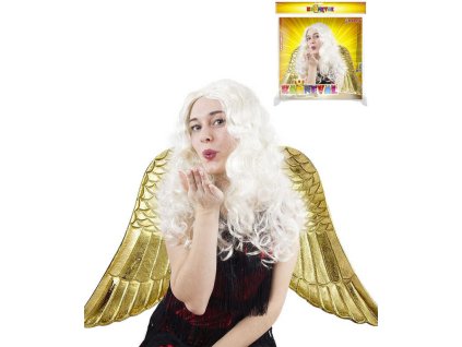 KARNEVAL Paruka Anděl dlouhé vlasy dospělá KARNEVALOVÝ DOPLNĚK