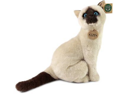 PLYŠ Kočka siamská 30cm sedící Eco-Friendly *PLYŠOVÉ HRAČKY*