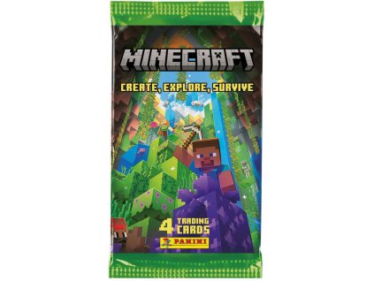 PANINI MINECRAFT 3 Sběratelské karty set 4ks booster v sáčku