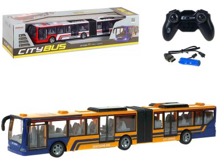 RC Autobus kloubový MHD na vysílačku na baterie USB Světlo 2 barvy