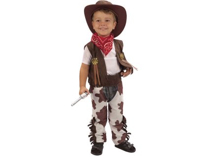 KARNEVAL Šaty KOVBOJ vel.XS (92-104 cm) KOSTÝM