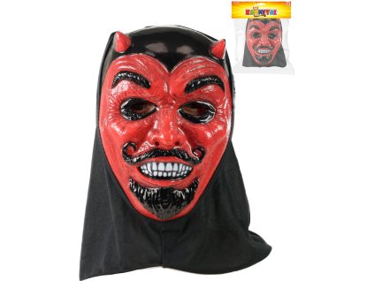 KARNEVAL Maska čert s rohy s šátkem *KARNEVALOVÝ DOPLNĚK*