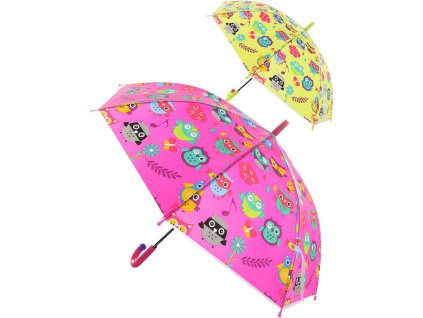 Deštník dětský holčičí Sovičky vystřelovací různé druhy