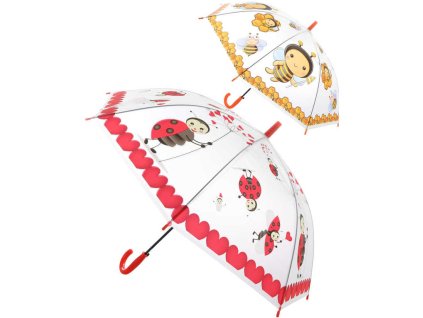 Deštník dětský holčičí průhledný Zvířátka vystřelovací různé druhy