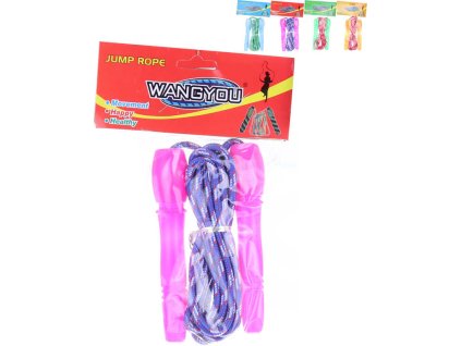 Švihadlo dětské barevné 165cm na skákání 4 barvy v sáčku