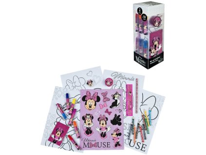 Školní potřeby Disney Minnie Mouse velký set 35ks s omalovánkami