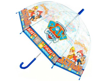 Deštník dětský Tlapková Patrola transparentní manuální 68cm