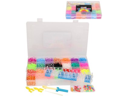 UDĚLEJ SI NÁRAMEK Gumičky LOOM BANDS 5600ks XL set s doplňky v boxu