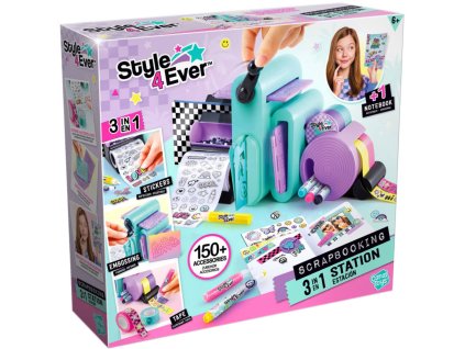 Style4Ever kreativní studio 3v1 pro vytvoření scrapbooku se samolepkami