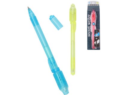 Propiska kouzelná modrý / neviditelný inkoust 2v1 na baterie Světlo 3 barvy