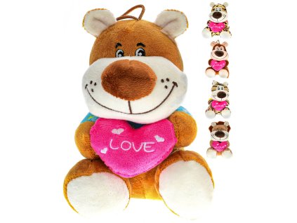 PLYŠ Zvířátko safari se srdíčkem Love 15cm 5 druhů *PLYŠOVÉ HRAČKY*