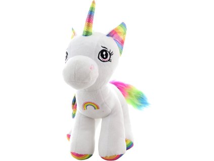 PLYŠ Jednorožec 20cm duhový okřídlený koník s růžkem *PLYŠOVÉ HRAČKY*