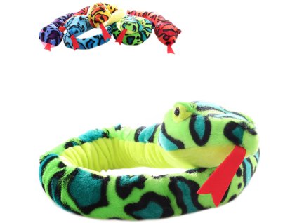 PLYŠ Had barevný cizokrajný 105cm 5 barev *PLYŠOVÉ HRAČKY*