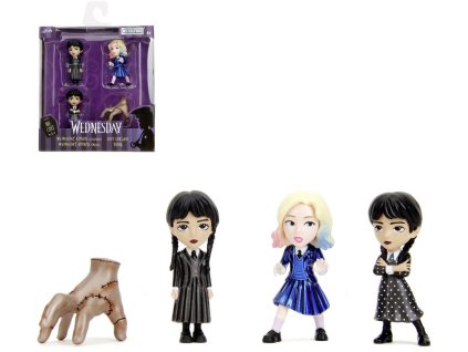 JADA Figurky kovové postavičky 6cm Wednesday set 4ks v krabici