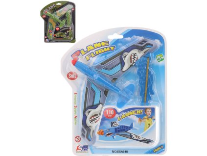 Letadlo soft vystřelovací set s vystřelovačem 2 barvy plast