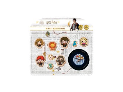 Moje první razítka Harry Potter dřevěná 9+1 s poduškou na kartě
