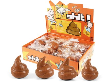 Míček antistresový hovínko 7cm lejno strečové dětská žertovinka