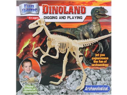 Tesání dino vykopávky Velociraptor malý archeolog vědecký set s nástroji