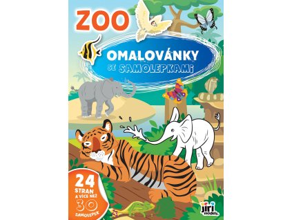 JIRI MODELS Omalovánky se samolepkami A4+ ZOO Zvířátka II.